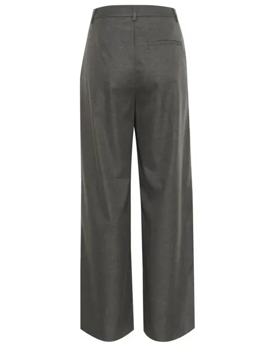 Paula GZ Melange Wide Bukser - Dark Grey Melange